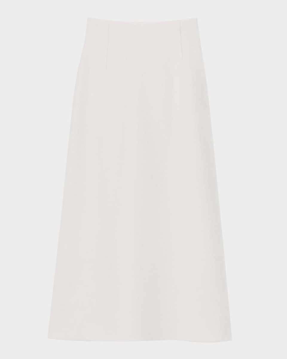 Double-Faced Wool-Cashmere Midi Skirt